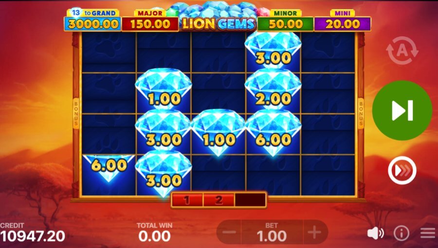 Ronda Hold and Win en Lion Gems Hold and Win