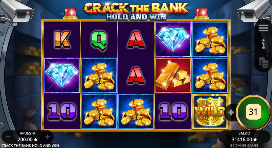 Tablero de juego Crack the Bank Hold and Win