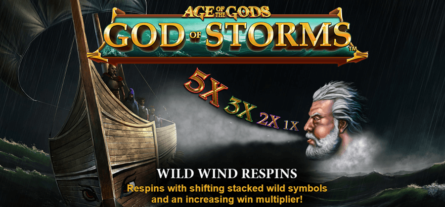 banner tiradas Tragamonedas Age of Gods God of Storms