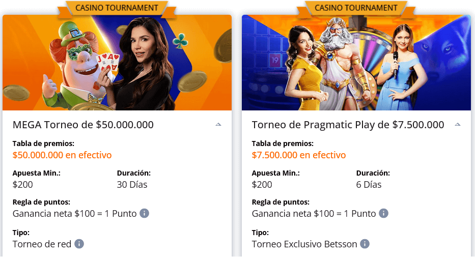 torneos de betsson casino